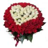 Фото товара 101 троянда серцем - три шари в Ровно