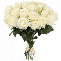 Фото товара 21 біла троянда в Ровно