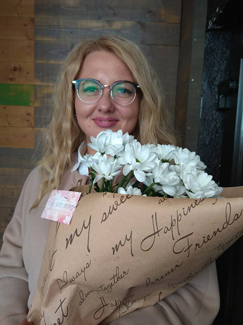 букет белых хризантем в Ровно фото