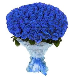 Фото товара 101 синя троянда (фарбована) в Ровно