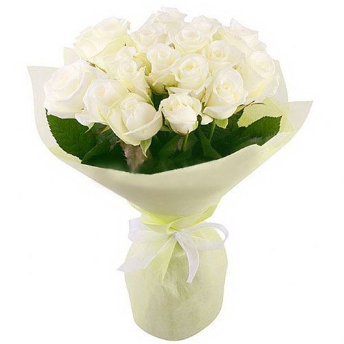 Фото товара 19 білих троянд в Ровно