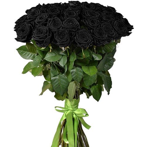 Фото товара 25 чорних троянд в Ровно