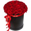 Фото товара 51 троянда червона у капелюшній коробці в Ровно