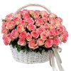 Фото товара 51 роза "Джумилия" в корзине в Ровно