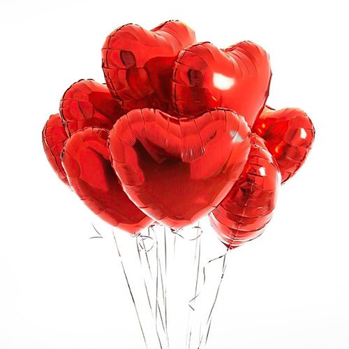 Фото товара Кульки фольговані у формі серця поштучно в Ровно