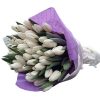 Фото товара "Сахарная вата" 51 белый тюльпан в корзине в Ровно