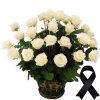 Фото товара 100 белых роз в корзине в Ровно
