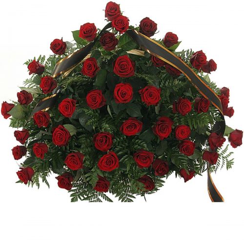 Фото товара 70 червоних троянд у кошику в Ровно