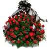 Фото товара 70 червоних троянд у кошику в Ровно