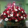 Фото товара 200 кустовых роз в корзине в Ровно