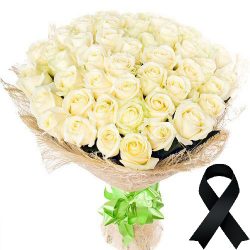 Фото товара 50 білих троянд в Ровно