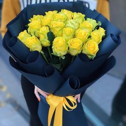 Фото товара Траурний букет жовтих троянд в Ровно