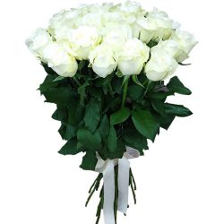 Фото товара 25 белых роз в Ровно