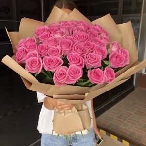 букет 51 розовая роза Аква в Ровно фото
