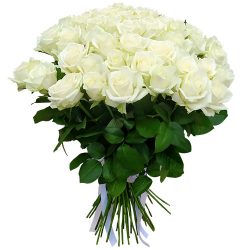 Фото товара 51 троянда біла в Ровно