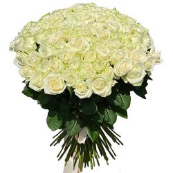 Фото товара 101 роза белая в Ровно