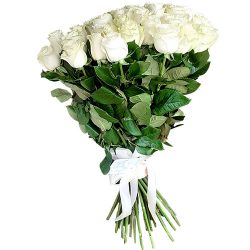Фото товара 33 білі троянди в Ровно