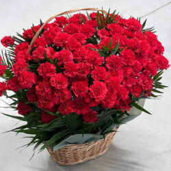 Фото товара 100 гвоздик у кошику в Ровно