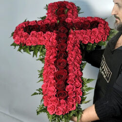 Фото товара Икебана "Алый крест" в Ровно